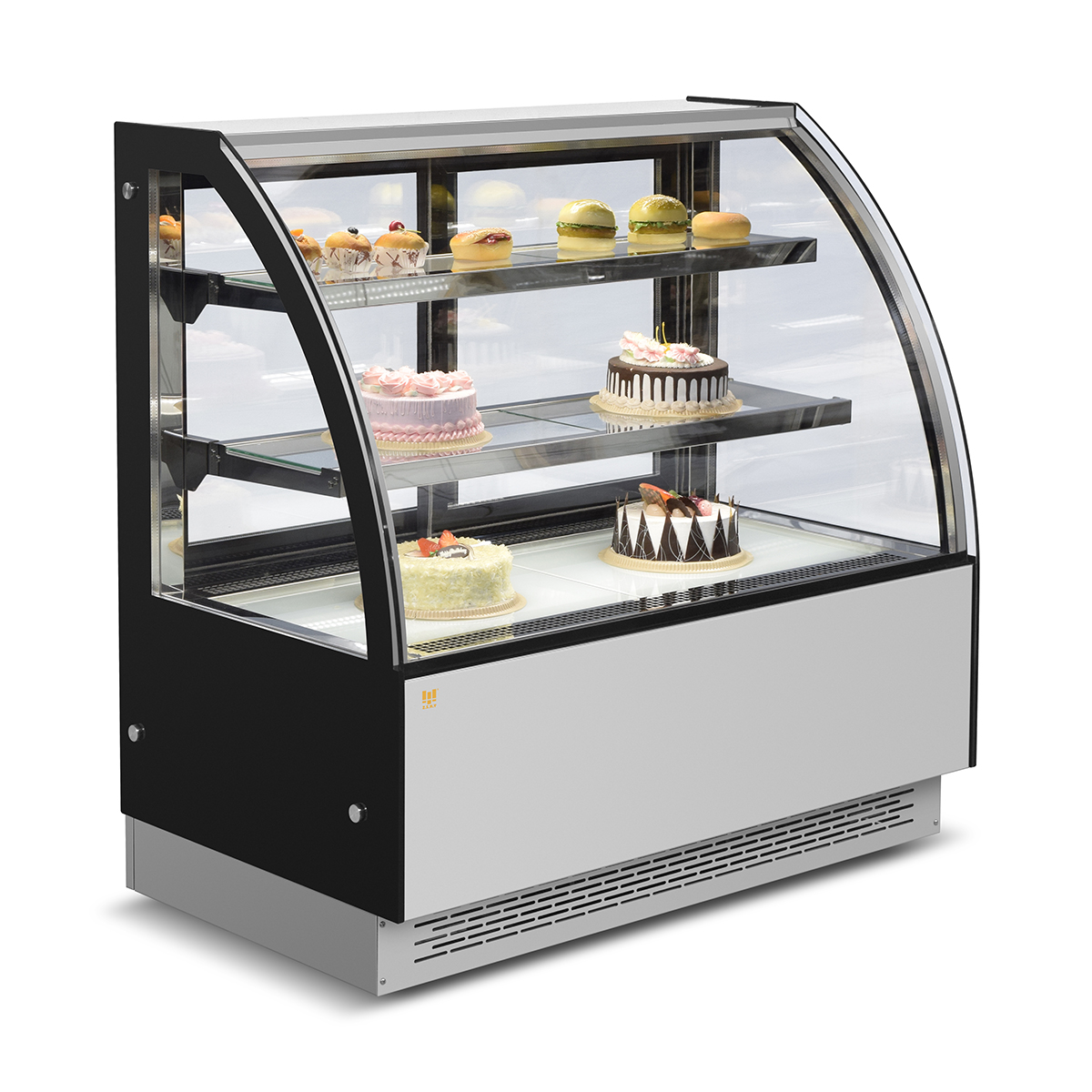 Arc-shaped cake cabinet